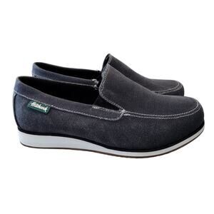 Hitchcock NEW Yoshi Canvas Slip-On Loafer Boat Shoes in Denim Men's 7.5 8E Wide